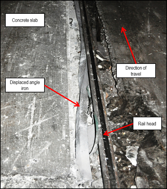 Figure 2: Concrete Slab with displaced angle iron